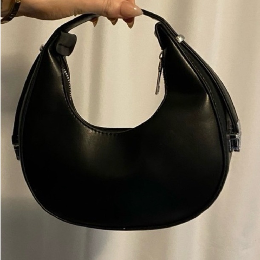 Black Crescent Shoulder Bag
